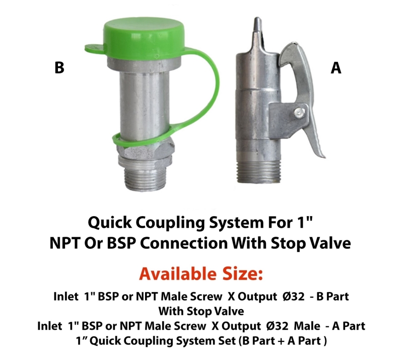 Picture of Quick Coupling System for 1" Connection With Stop Valve