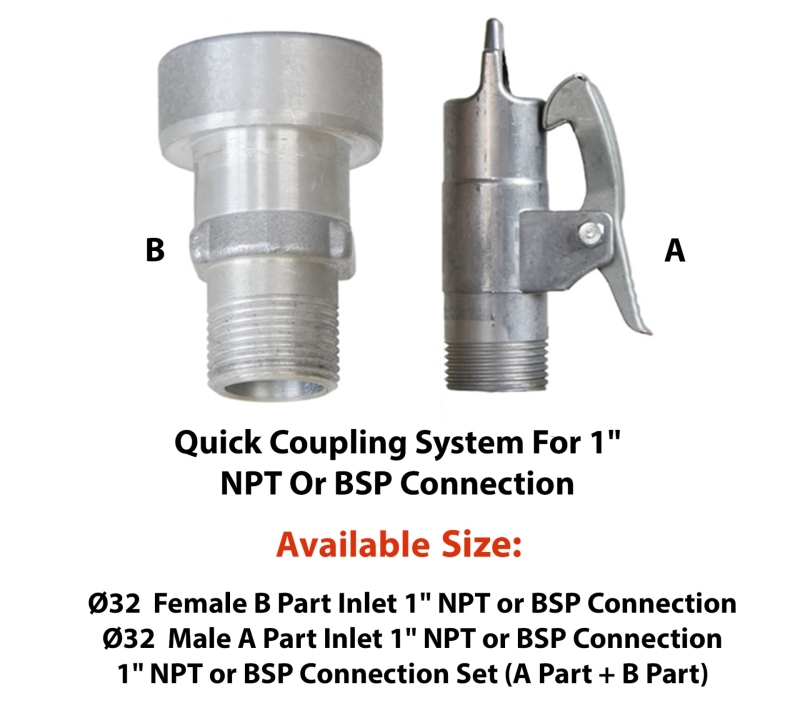 Image de Quick Coupling System For 1" Hose Barbed Connection